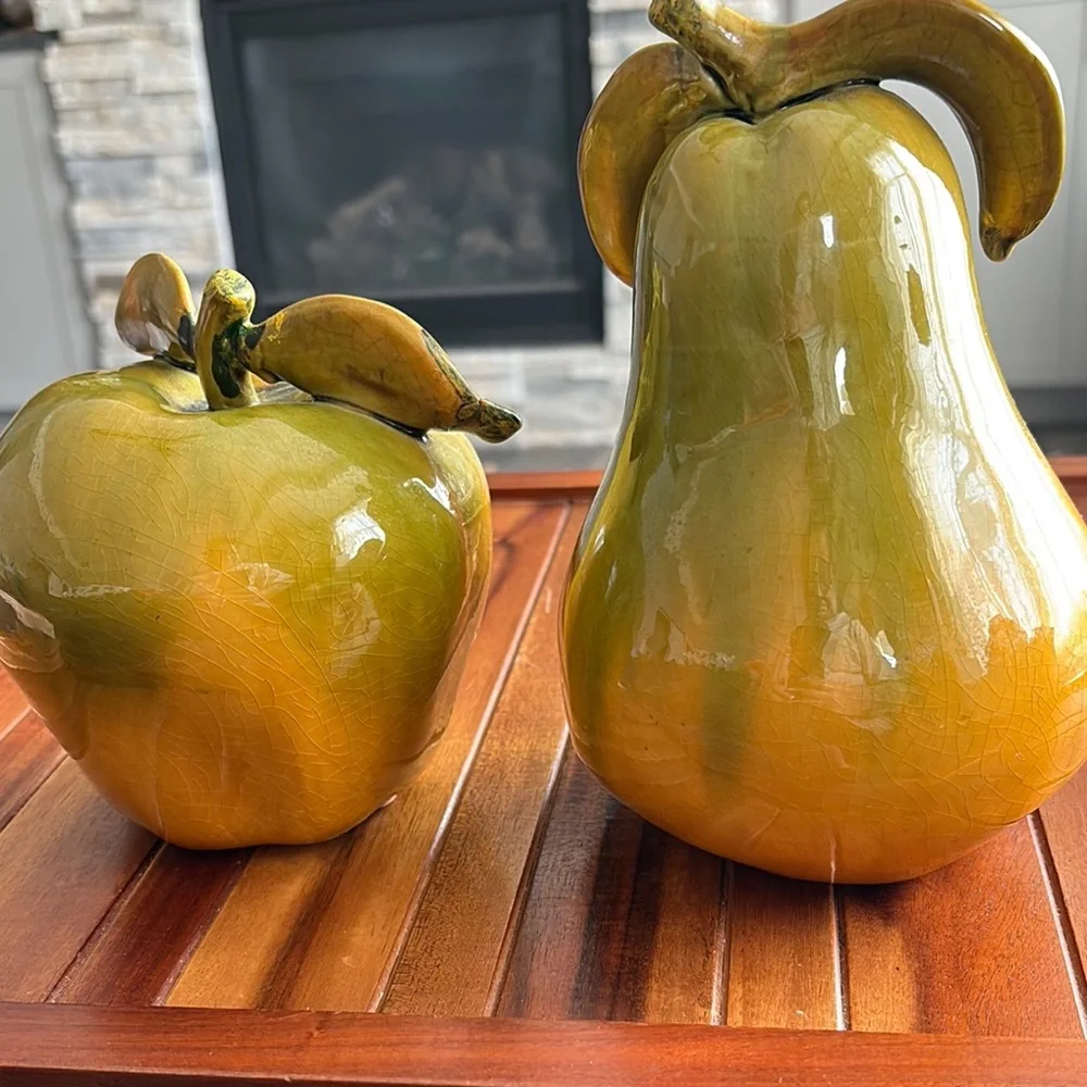 MCM Large Yellow Green Ceramic Fruit Set